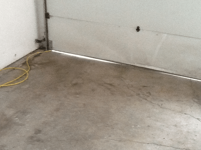 A common problem with a garage floor.