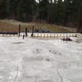 House floor slab with radiant heat