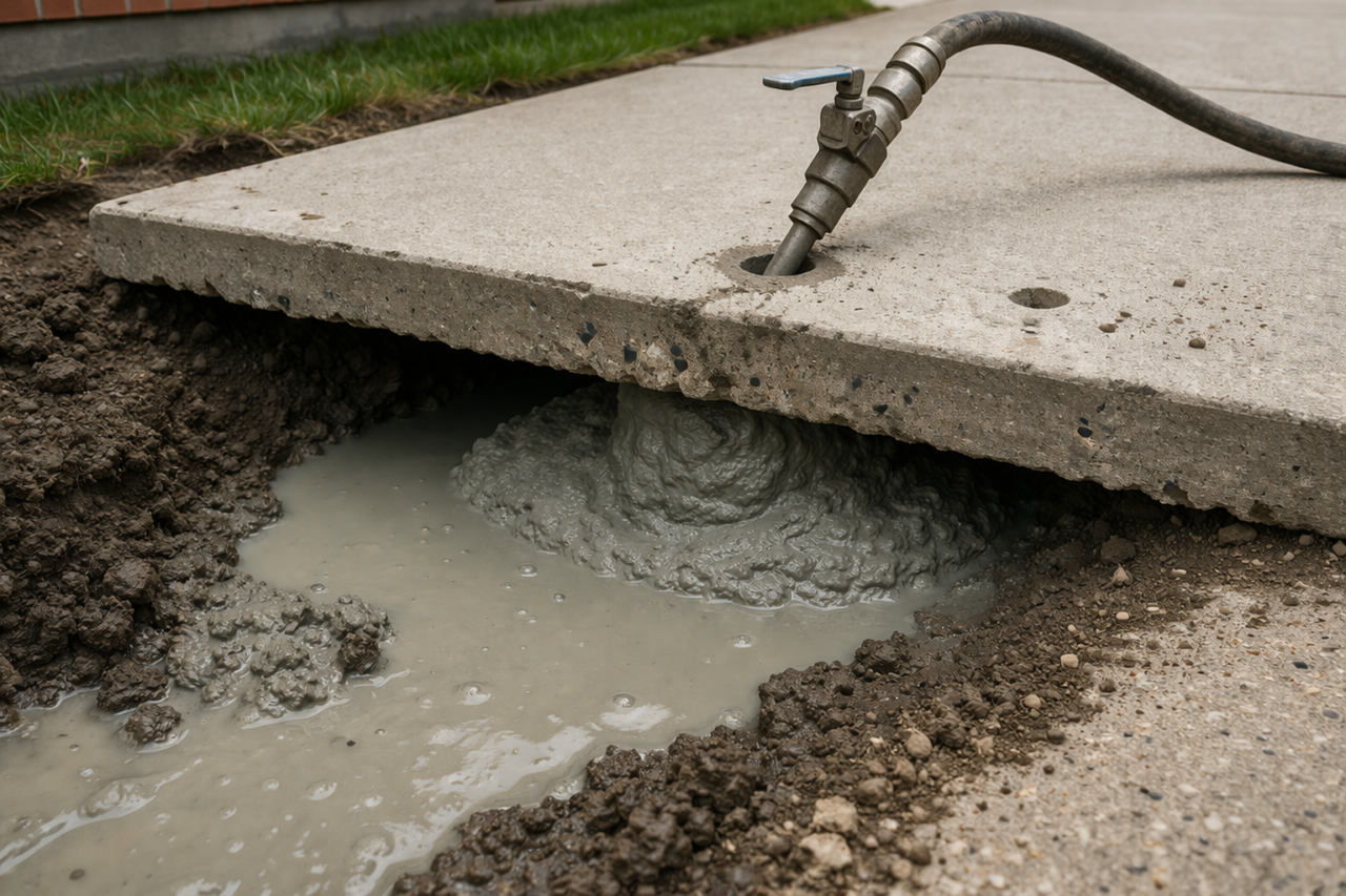 Example of mudjacking