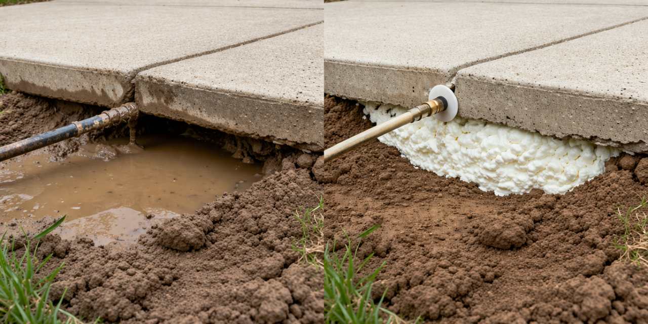 Mudjacking vs Polyjacking: Which is Best to Repair Sinking Concrete?