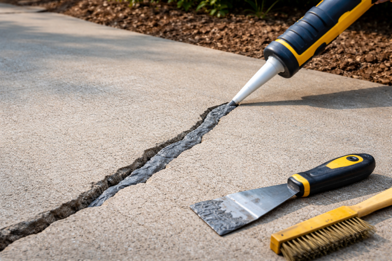 Concrete crack sealer