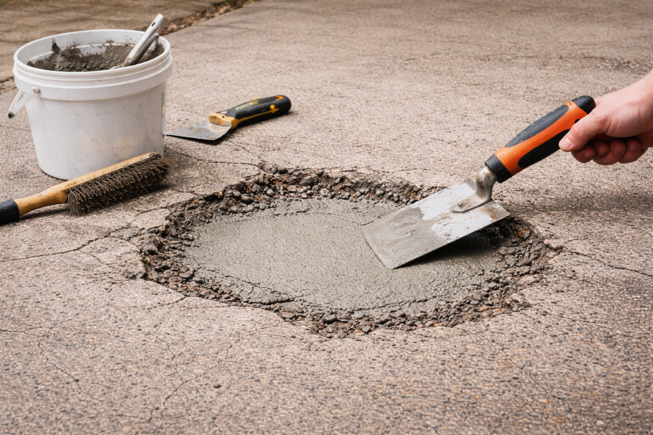 Conrete pothole patching