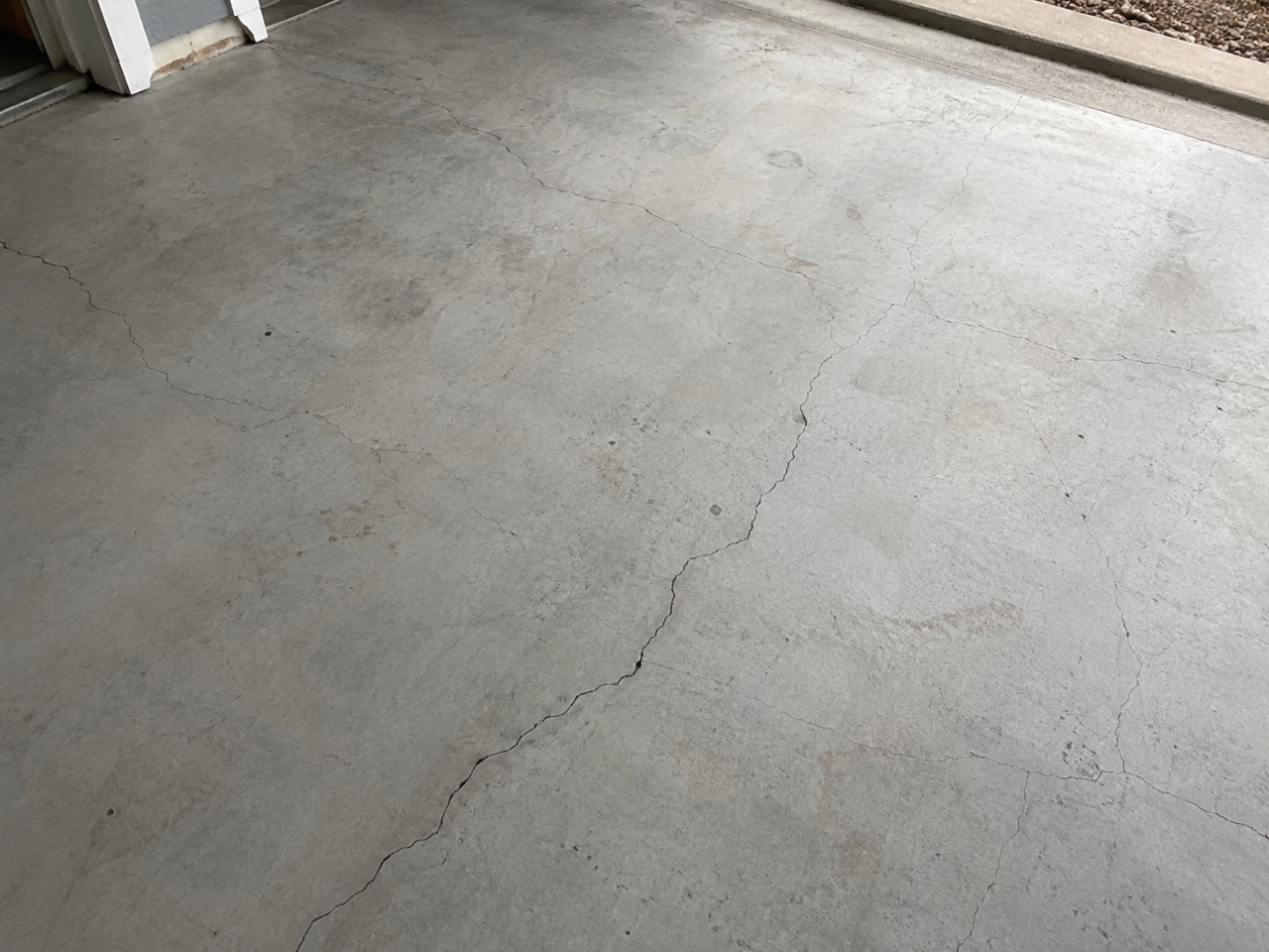 Cracks on concrete surface