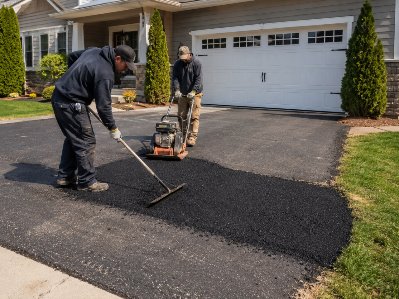 Fixing a sinking asphalt driveway