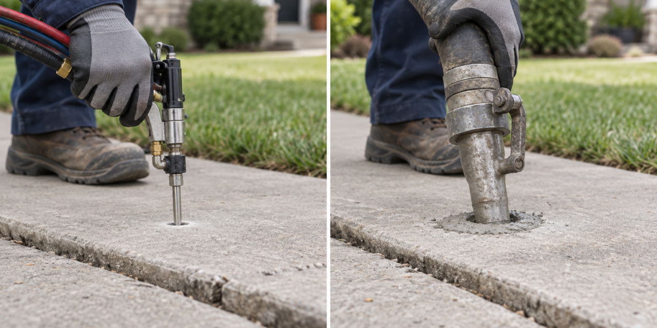 Polyurethane vs Mudjacking: Which Concrete Leveling Method Is Better?