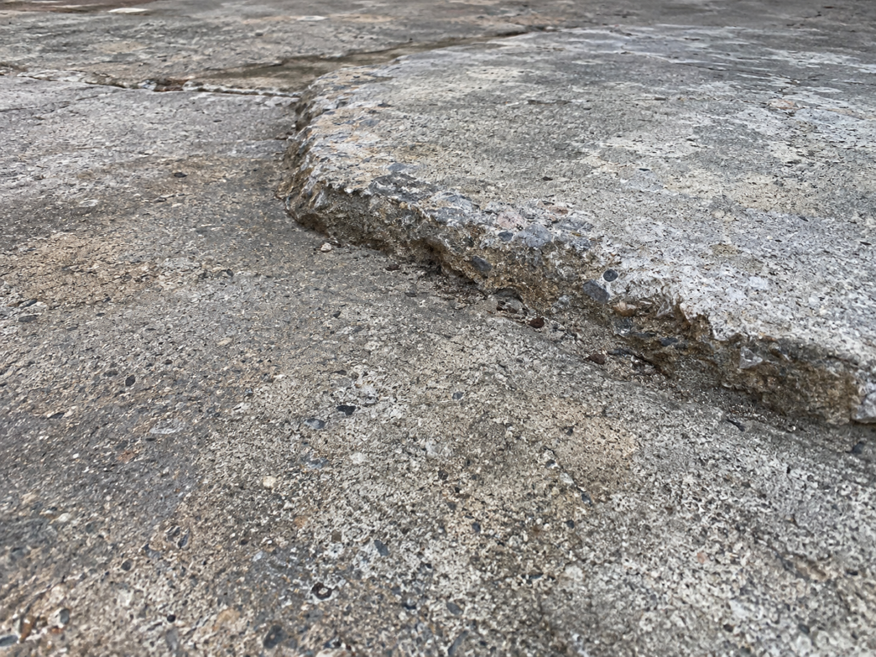 Concrete grinding before