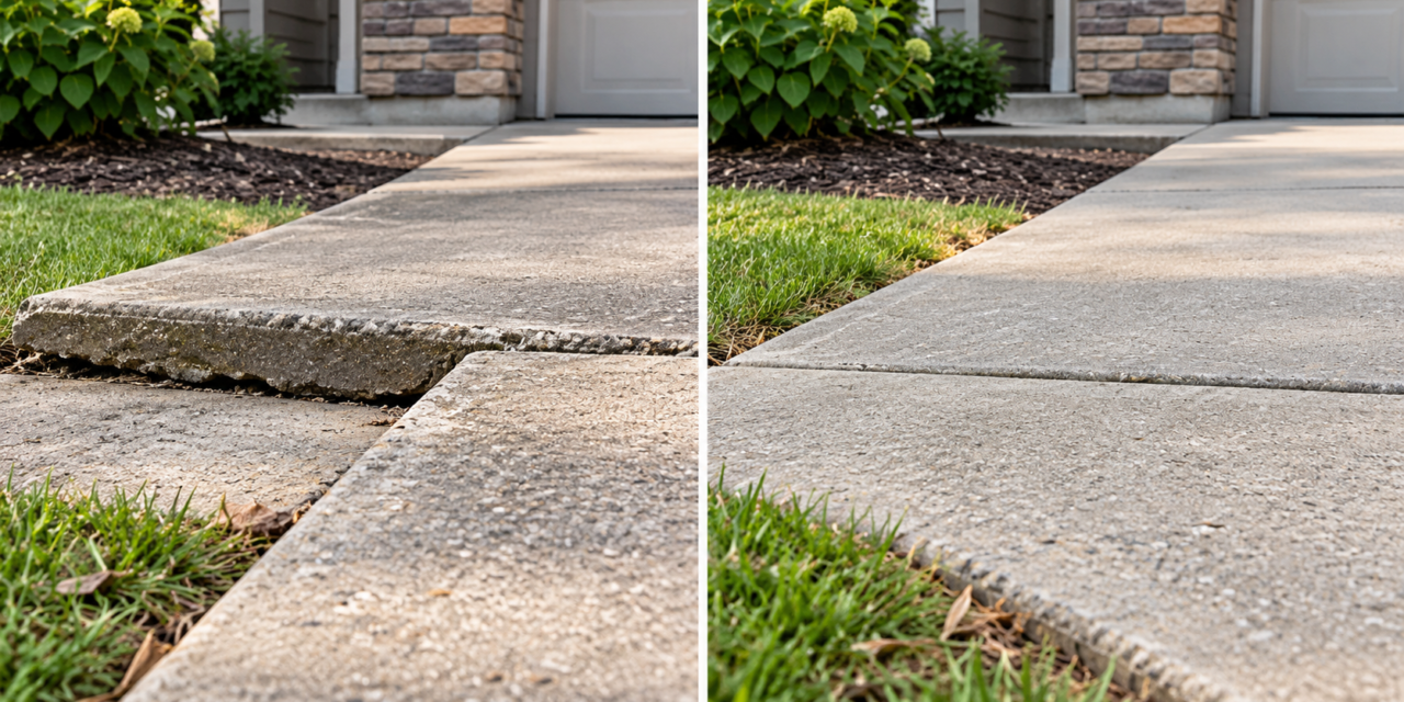 Concrete Leveling Before and After: How Much Can Sunken Concrete Be Restored?