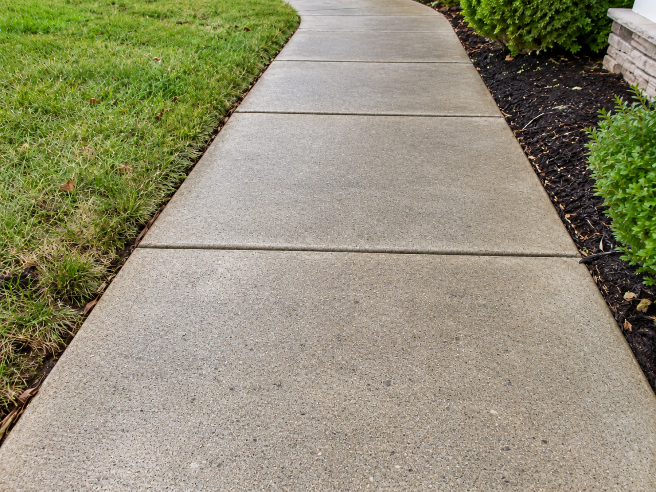 Walkway after concrete sealing